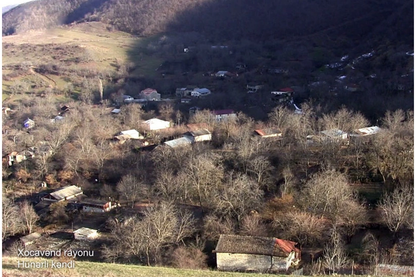 Video footage of Hunarli village of Khojavend region