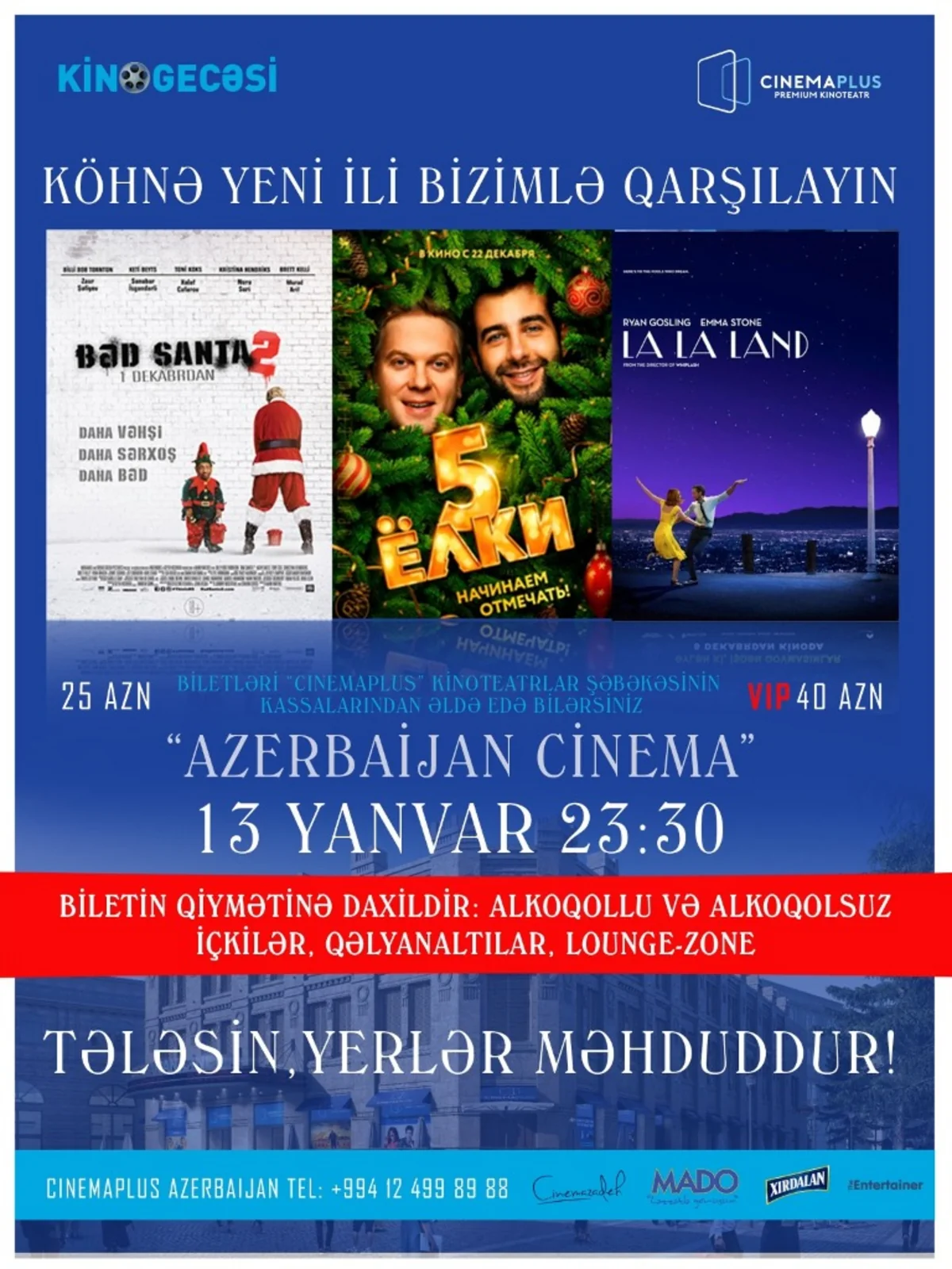“CinemaPlus Azerbaijan” kinoteatrında “Kino gecəsi” keçiriləcək