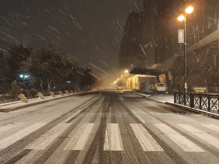 Bakıda qışın ən soyuq gecəsi - YENİLƏNİB