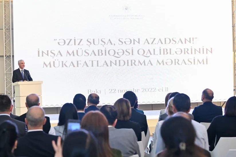 “Əziz Şuşa, sən azadsan!” inşa müsabiqəsinin qalibləri mükafatlandırılıb