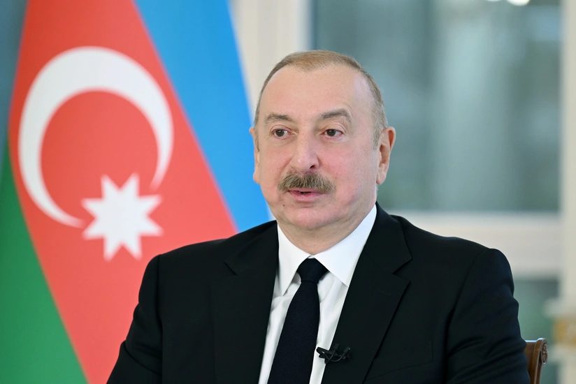 President of Azerbaijan shares his views on developments in the Middle East during his interview with TV channels