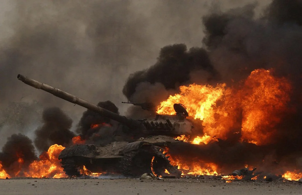 Ermənistan silahlı dəstələrinin döyüş tankı heyətlə birlikdə məhv edilib