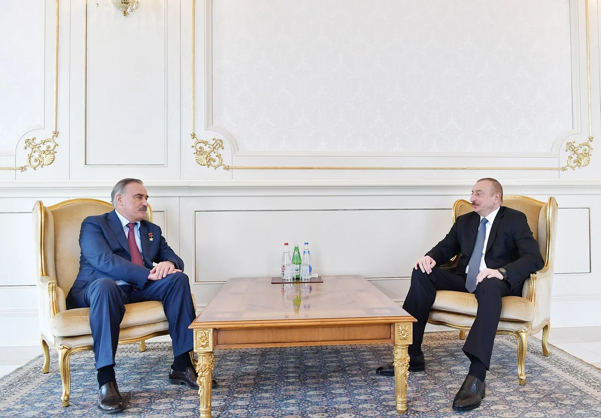 President Ilham Aliyev received Hero of the Soviet Union, Lieutenant Colonel Ruslan Aushev