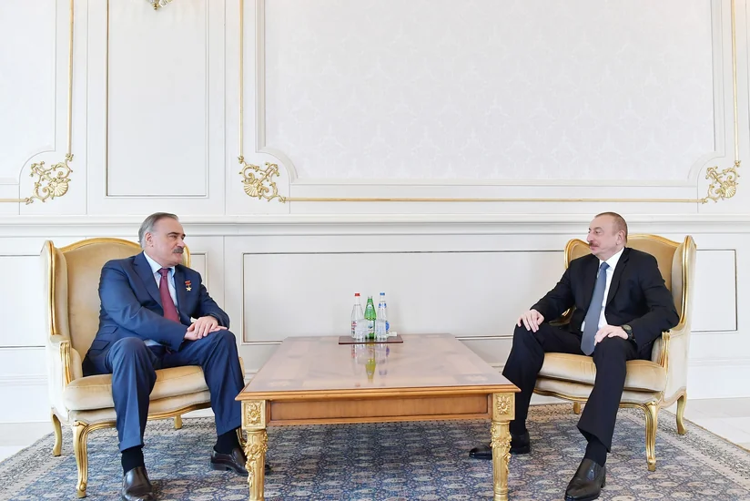 President Ilham Aliyev received Hero of the Soviet Union, Lieutenant Colonel Ruslan Aushev