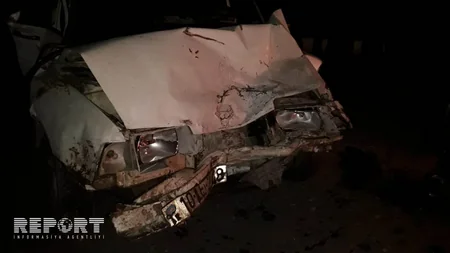 Bərdədə mikroavtobusla minik avtomobili toqquşub, yaralılar var - FOTO