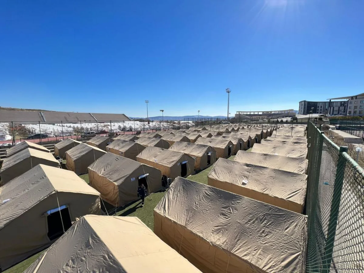 Emergency Situations Ministry of Azerbaijan sets up another tent camp in Kahramanmaras