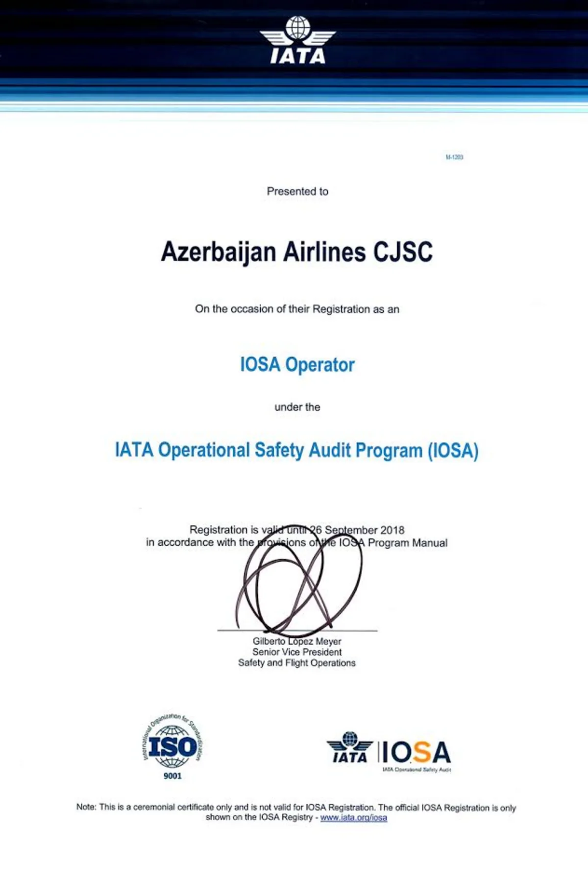 AZAL-ın İOSA auditinin nəticələri açıqlanıb