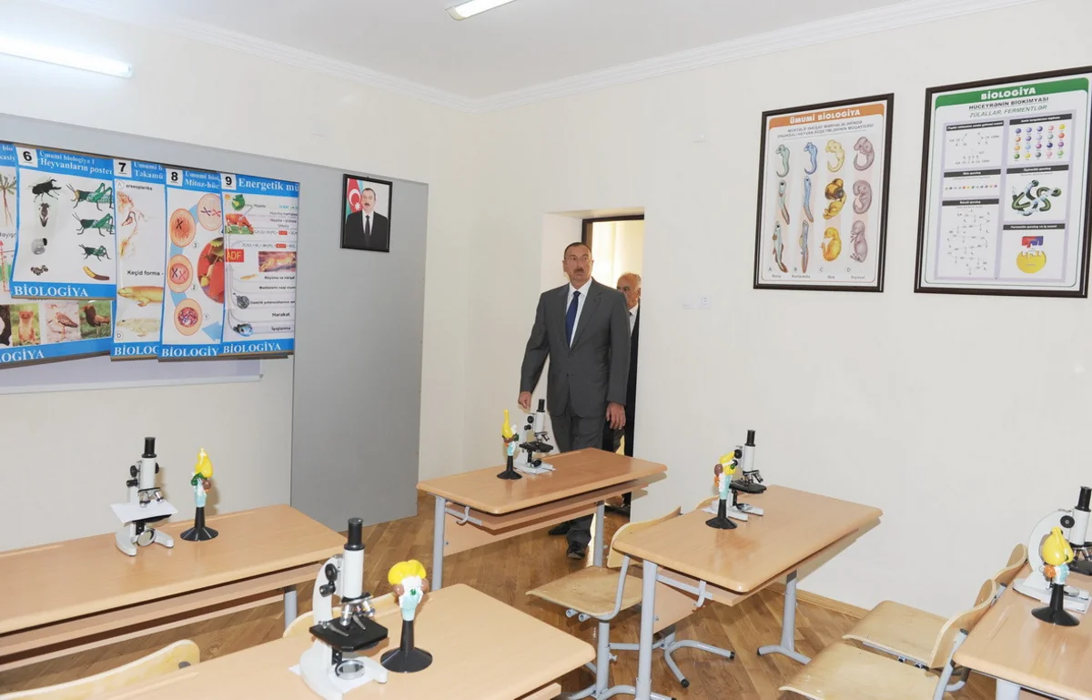 Azerbaijani President reviewed secondary school №54 after repair and reconstruction work