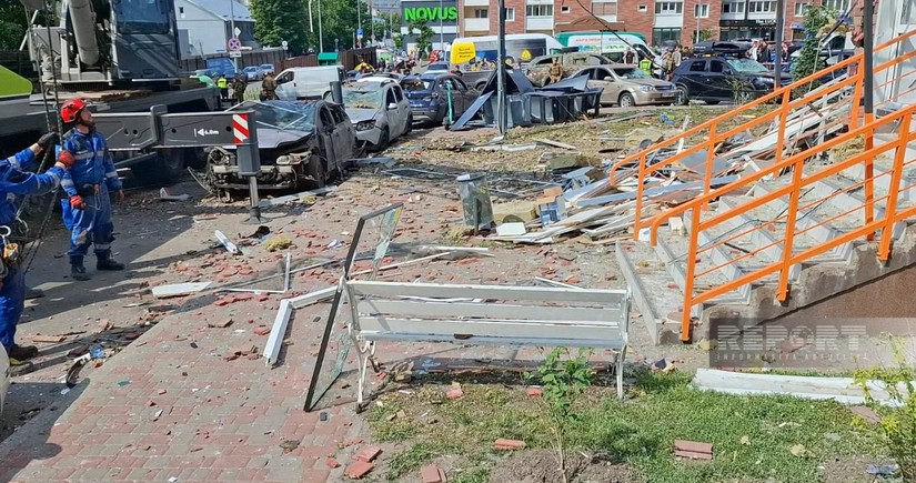PHOTOS from site of massive airstrike on Kyiv