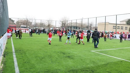 Gürcüstanda azərbaycanlıların yaşadığı kənddə idman meydançası tikilib