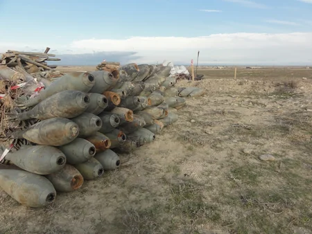 Xızıda 172 ədəd partlamamış hərbi sursat aşkar edilib