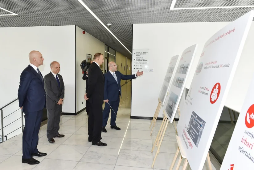 President Ilham Aliyev attends the opening of second bus depot of Bakubus LLC