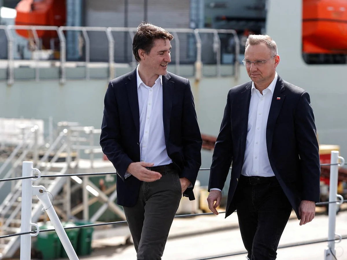 Canadian PM Justin Trudeau meets with Polish President Andrzej Duda