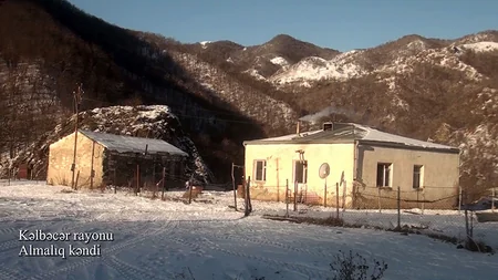 Видеокадры из села Алмалыг Кельбаджарского района