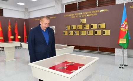 İlham Əliyev Ağsuda Gənc Sənətkarlar Mərkəzinin və Dövlət Rəmzləri Muzeyinin açılışında iştirak edib - YENİLƏNİB