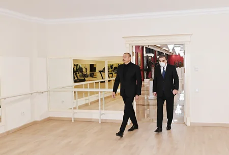 Ilham Aliyev attends inauguration of new building of Ganja State Drama Theater