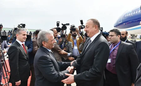 President Ilham Aliyev arrives in Pakistan for a visit