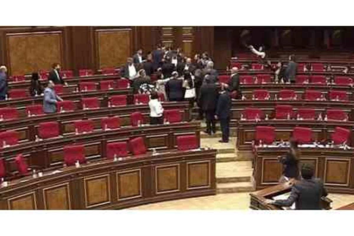 В Народном собрании Армении между вице-спикером и депутатом произошла потасовка