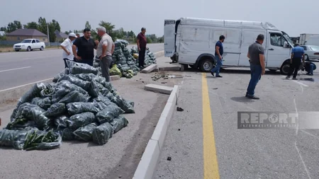 Kürdəmirdə zəncirvari yol qəzası olub, xəsarət alanlar var - YENİLƏNİB