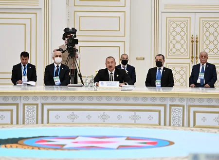 President Ilham Aliyev taking part in 15th ECO Summit in Ashgabat