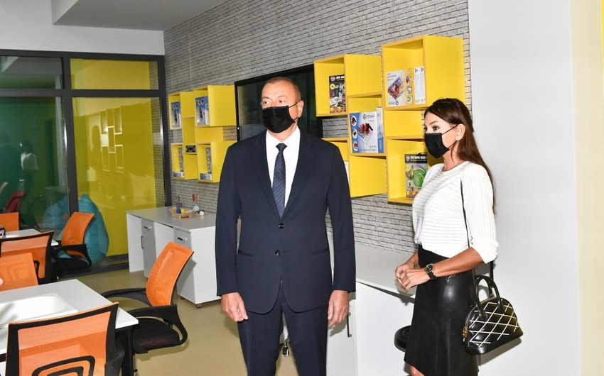 İlham Əliyev və Mehriban Əliyeva Bakı Avropa Liseyinin yeni binasının açılışını ediblər 