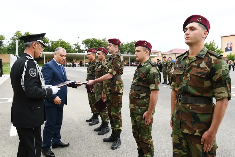 Ceremony to transfer soldiers from active military service to reserve units held at military unit of State Security Service