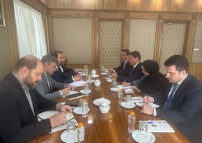 Hikmat Hajiyev shares on social media publications about meetings during his visit to Iran