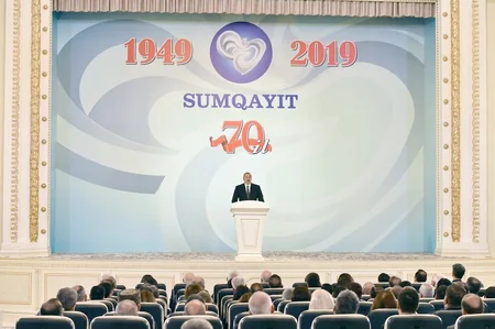 Prezident Sumqayıtın 70 illiyinə həsr olunan tədbirdə iştirak edib - YENİLƏNİB-2