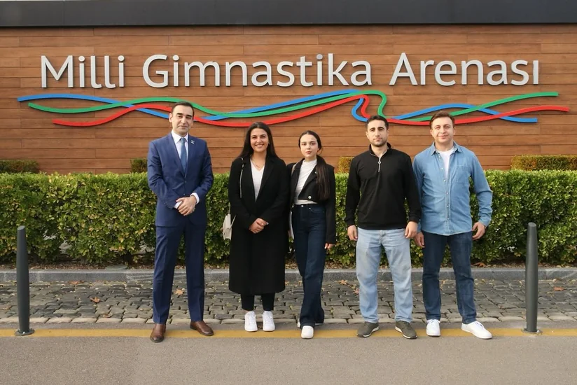 Türkiyəli Olimpiya mükafatçısı Milli Gimnastika Arenasının qonağı olub