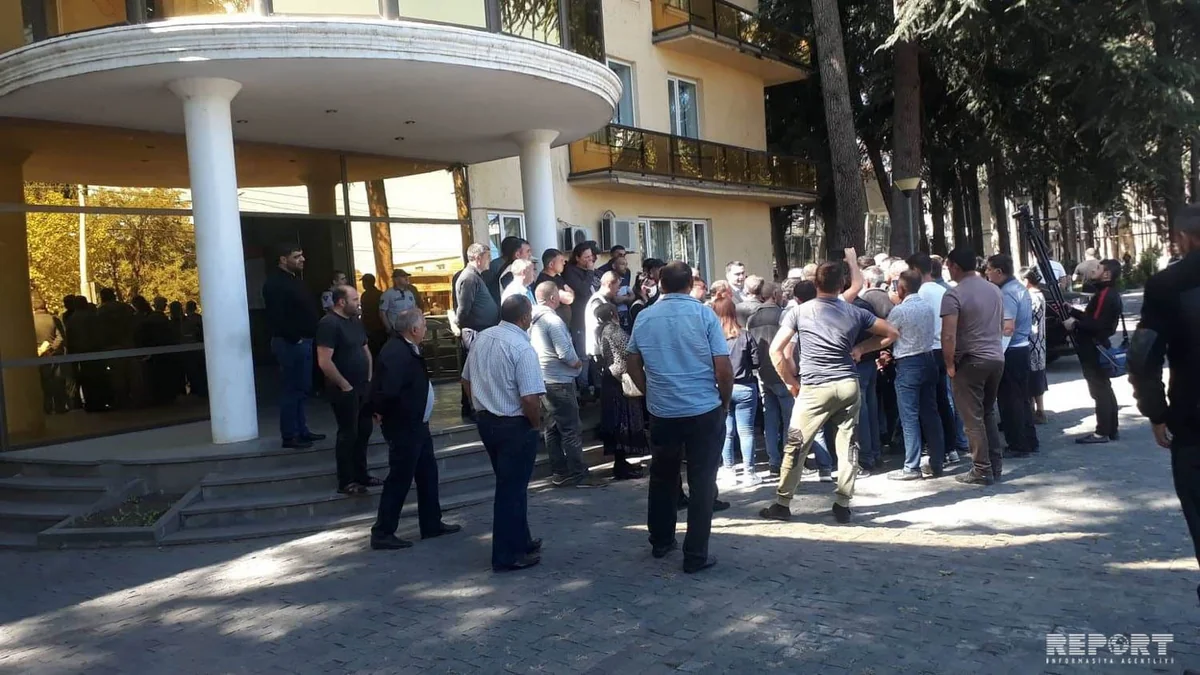 Gürcüstanda azərbaycanlı əlillər etiraz aksiyası keçiriblər - FOTO