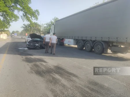 Şəkidə 2 avtomobil toqquşub, xəsarət alanlar var