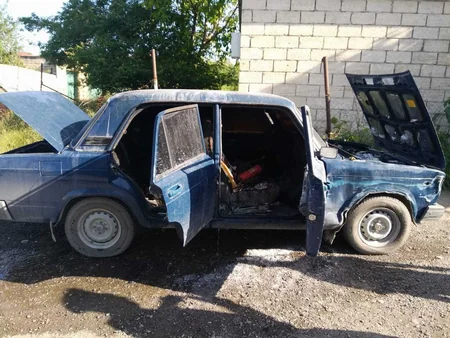 Qubada avtomobil yanıb