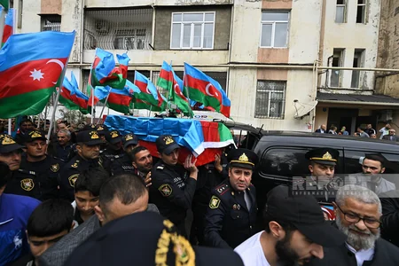 Erməni terroru nəticəsində həlak olan polis serjantı dəfn olunub - YENİLƏNİB-2