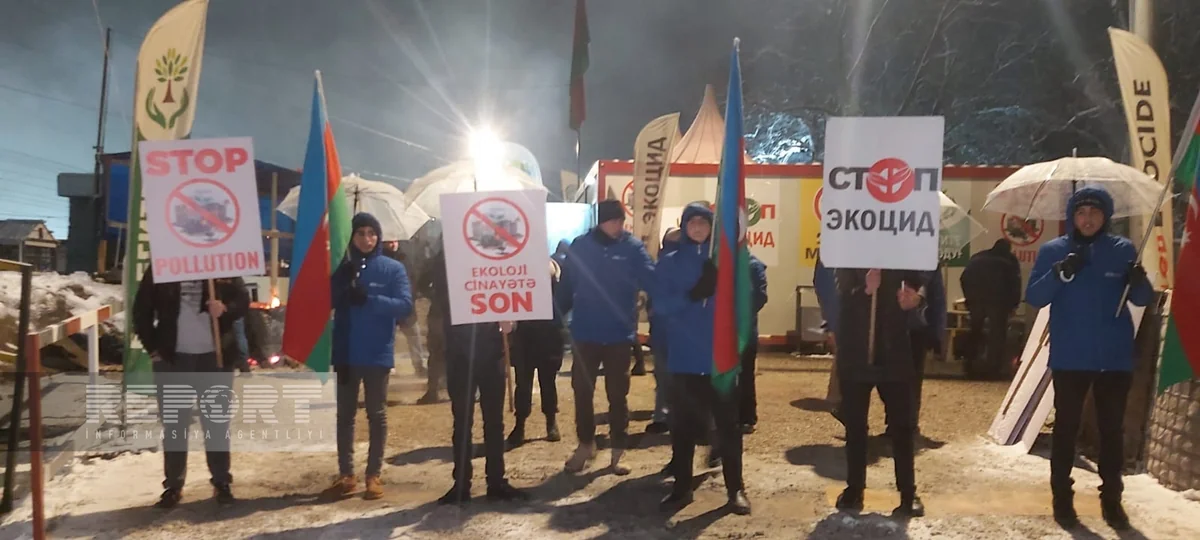 Акция протеста на дороге Ханкенди-Лачын продолжается, демонстранты находятся в прекрасном расположении духа
