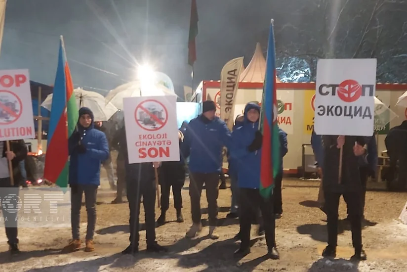 Акция протеста на дороге Ханкенди-Лачын продолжается, демонстранты находятся в прекрасном расположении духа