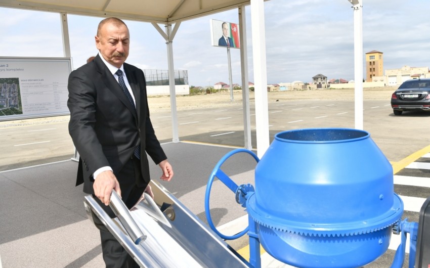 Sumqayıtda güzəştli mənzil layihəsi çərçivəsində növbəti yaşayış kompleksinin təməli qoyulub