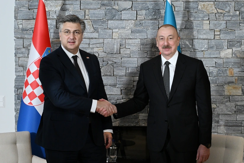 Prezident İlham Əliyev Davosda Xorvatiyanın Baş naziri ilə görüşüb