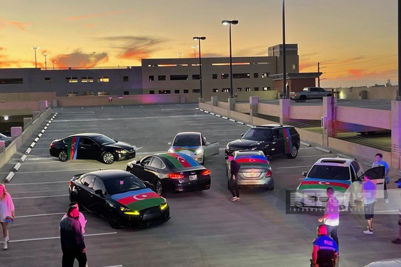 ABŞ-da Mayami küçələri Azərbaycan bayraqlarına bürünüb