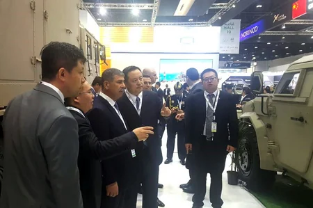 Azerbaijan Defense Minister attends IDEX-2019 International Defense Exhibition