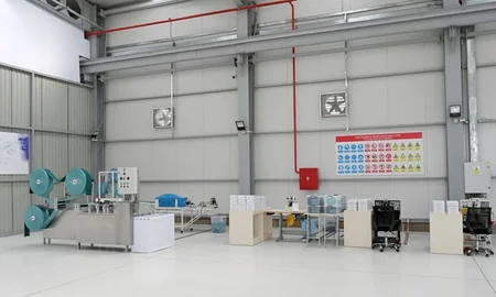 President Aliyev inaugurates medical face masks manufacturing enterprise