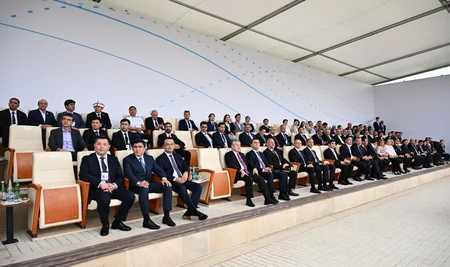 Participants of 17th ECO Summit watch Victory show of Karabakh horses at Aghdam's Imarat Complex