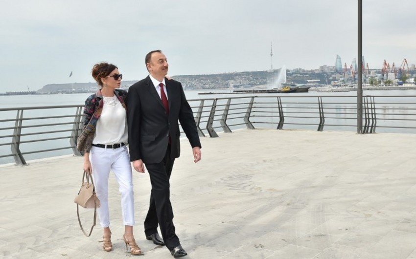 ​Prezident İlham Əliyev Bakı Ağ Şəhər bulvarında yaradılan şəraitlə tanış olub