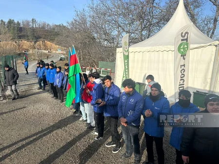 Eco-action on Khankandi-Lachin road: demonstrators highly active on 120th day