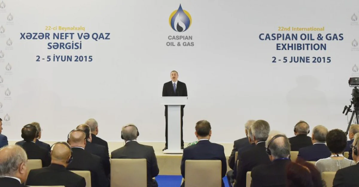 ​Prezident İlham Əliyev Bakıda XXII Beynəlxalq “Xəzər Neft və Qaz 2015” sərgisinin açılışında iştirak edib