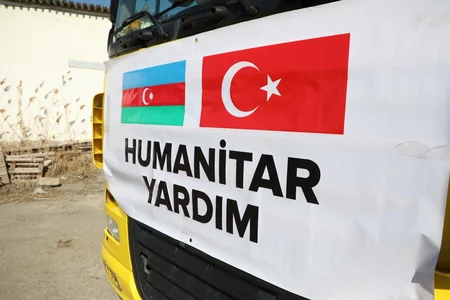 Daha bir neçə rayon Türkiyəyə humanitar yardım göndərib