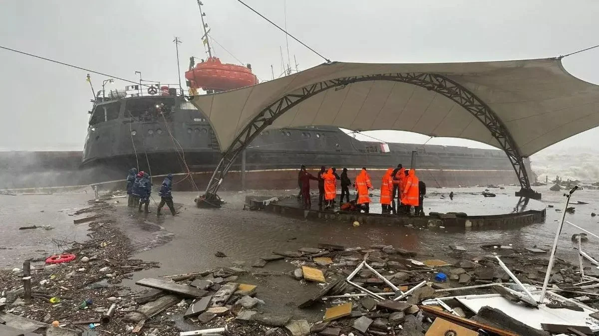 Turkish cargo ship with 12 crew members sinks in storm