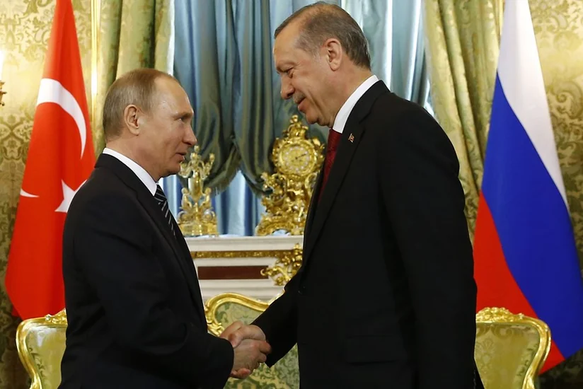 Turkish president on an official visit to Russia
