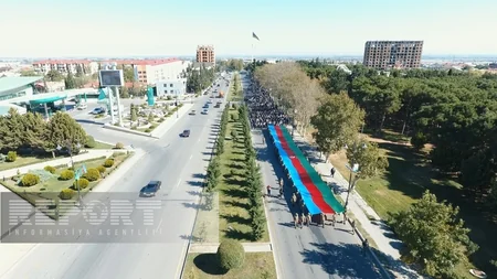 Şəmkirdə Şəhidlər Memorial Abidə Kompleksinin açılışı olub