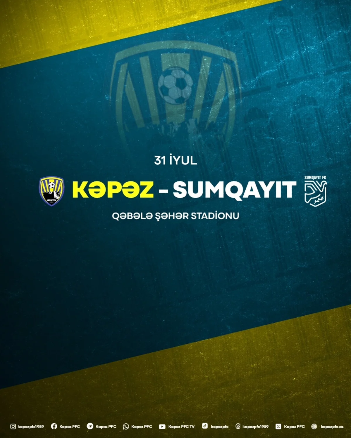 Kəpəzlə Sumqayıt yoxlama matçında üz-üzə gələcəklər