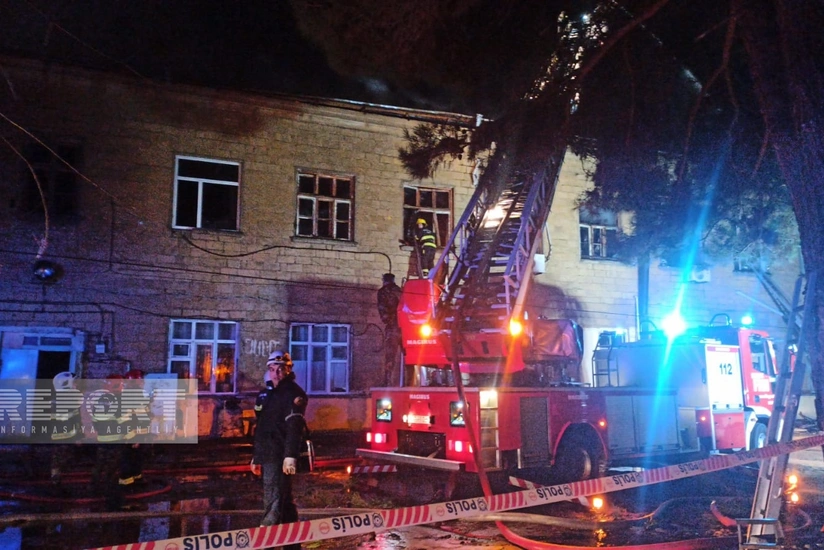 Sumqayıtda yataqxanada yanğın söndürülüb - YENİLƏNİB-6